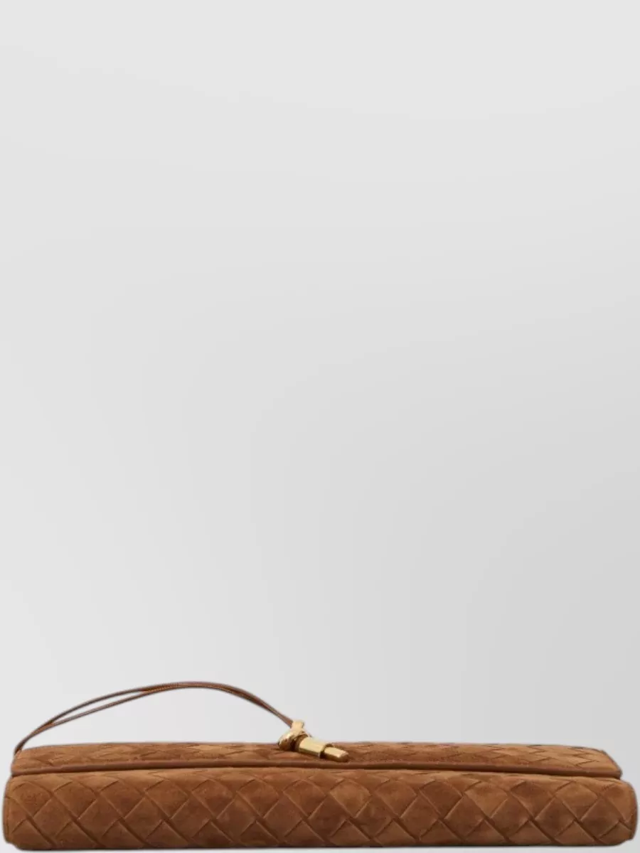 Bottega Veneta Andiamo Leather Clutch Bag