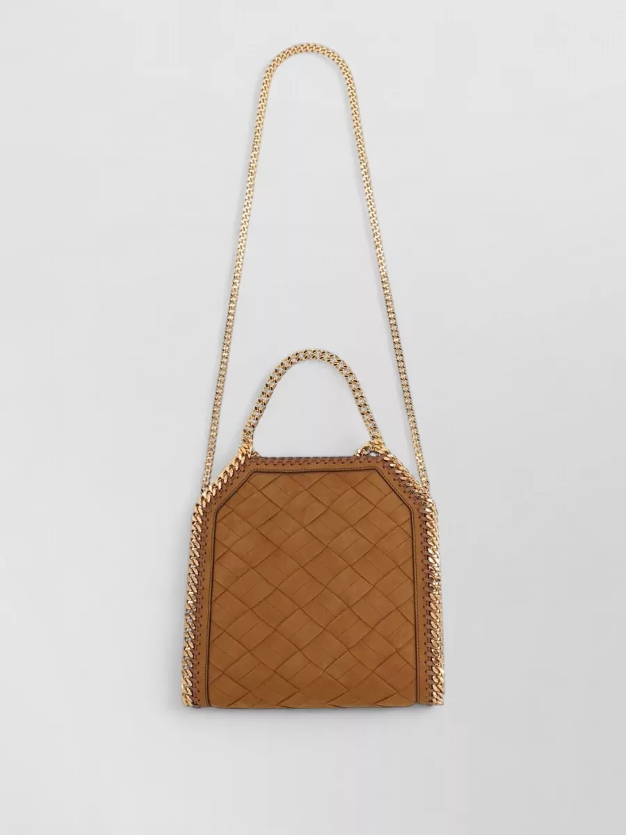 Stella Mccartney Shoulder Bag Rectangular Shape Top Handle Chain In Brown