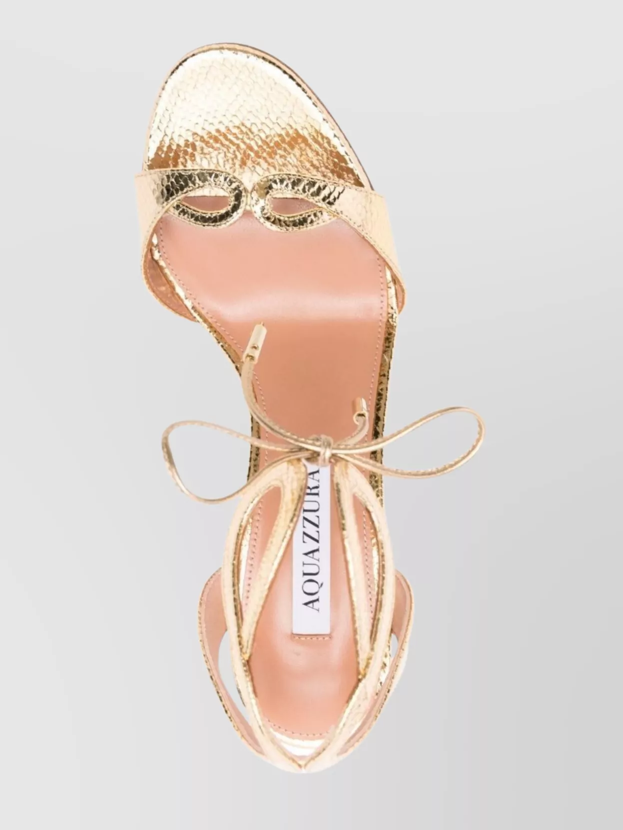 Aquazzura Heeled Sandals With Metallic And Textured Finish