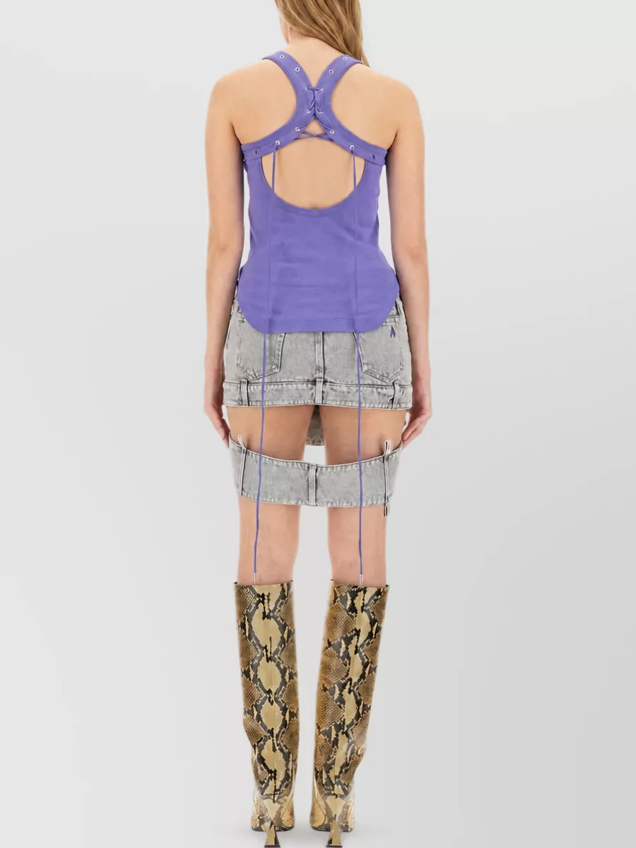 The Attico Cotton Logo-Print Top
