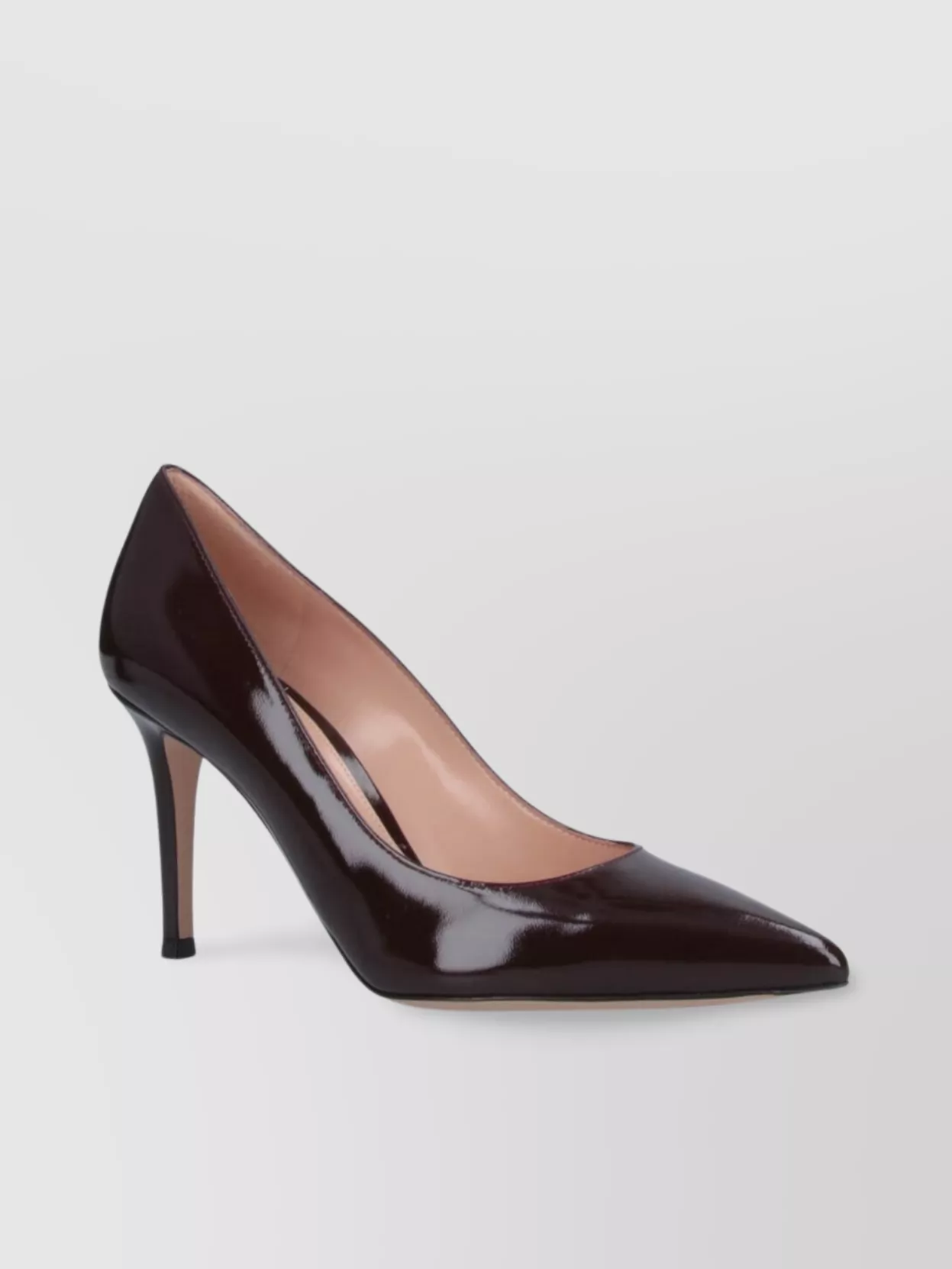 GIANVITO ROSSI POINTED TOE PATENT FINISH HIGH HEEL