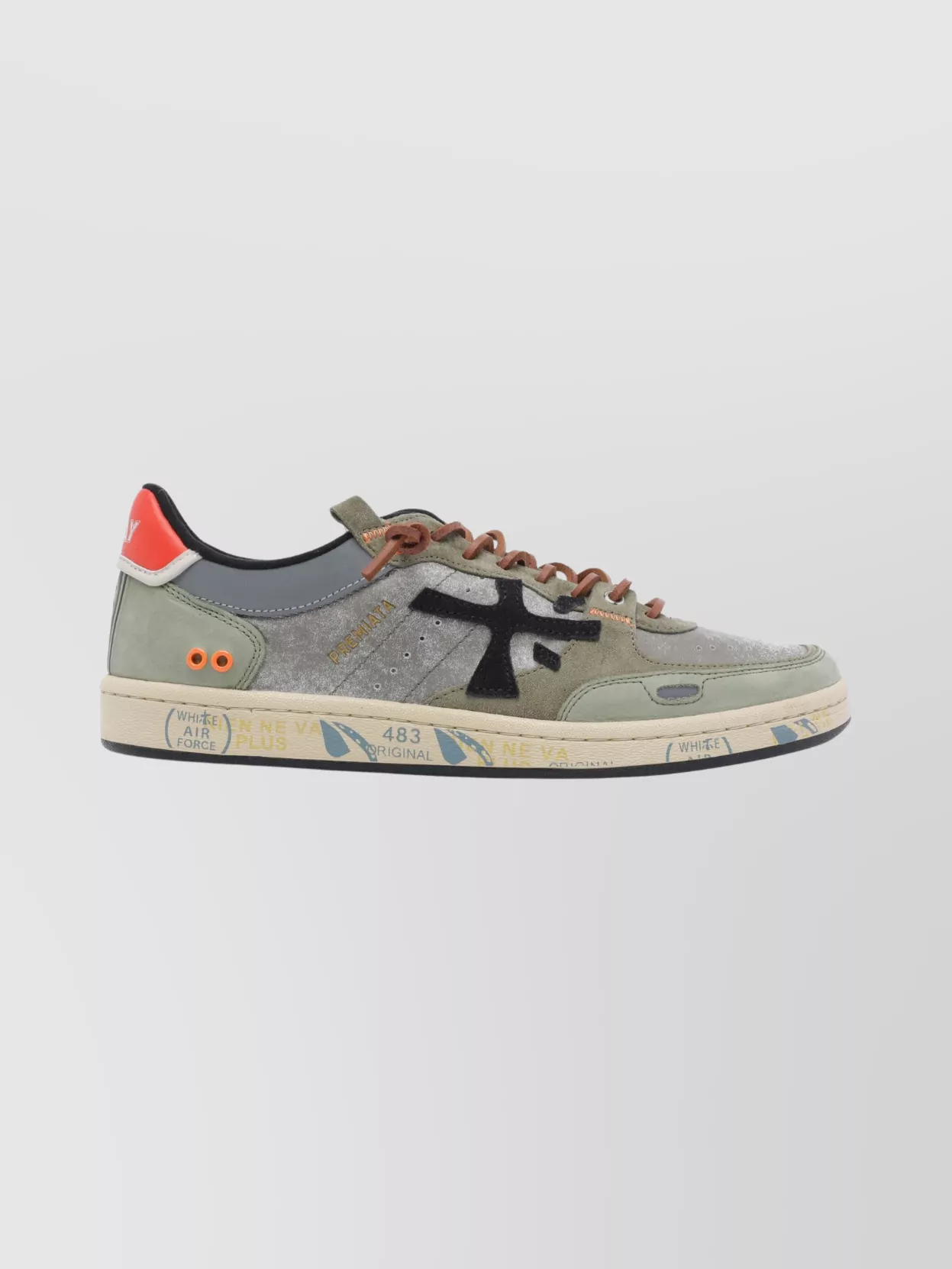 Premiata Low Top Sneakers With Round Toe Design