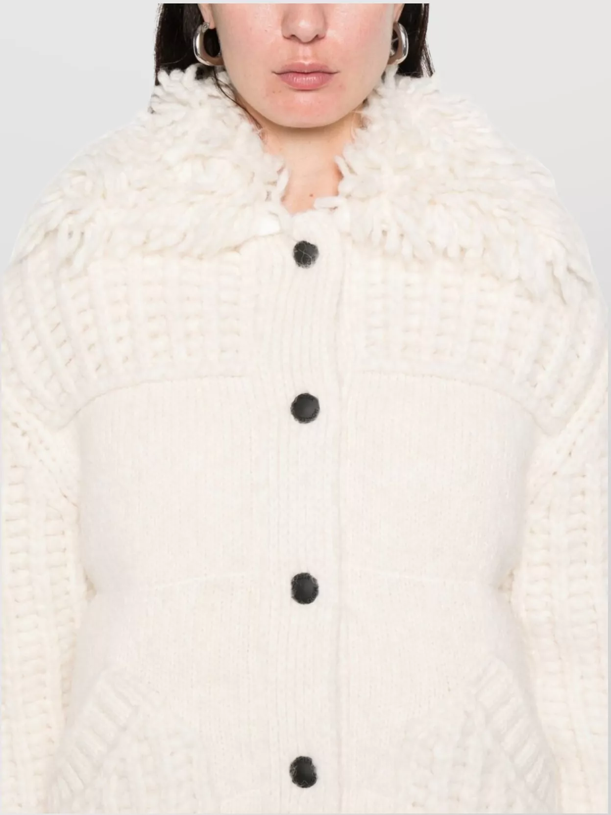 Moncler Grenoble Knitwear Cardigan With High Collar And Pockets