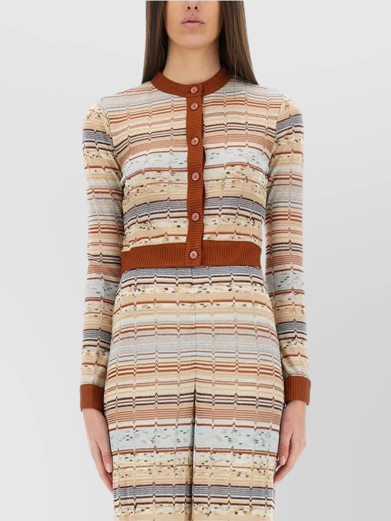 Missoni Short Striped Knit Cardigan