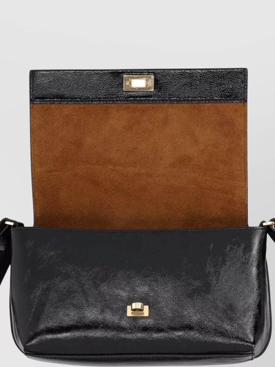 Anya Hindmarch Crossbody Satchel Bag Adjustable Strap Hardware