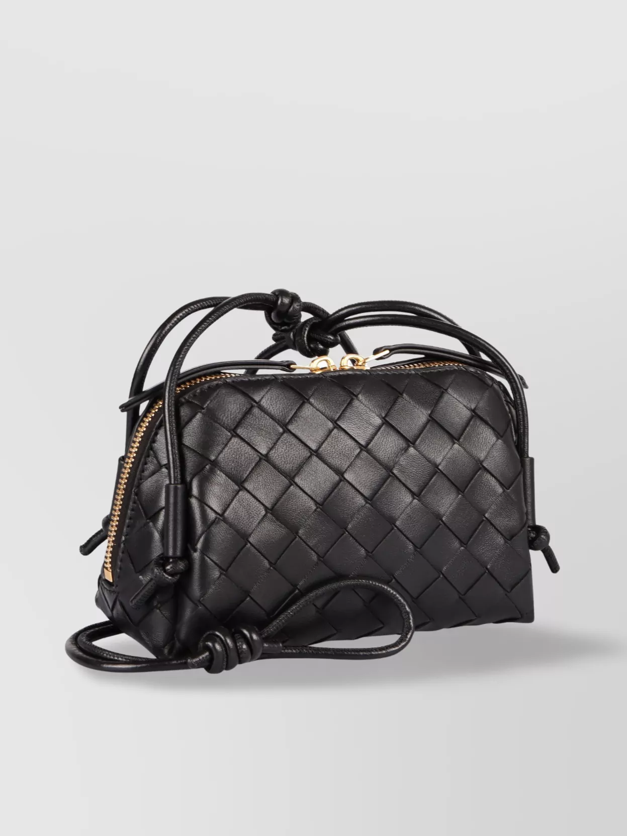 Bottega Veneta Woven Knots Leather Cross-Body Bag