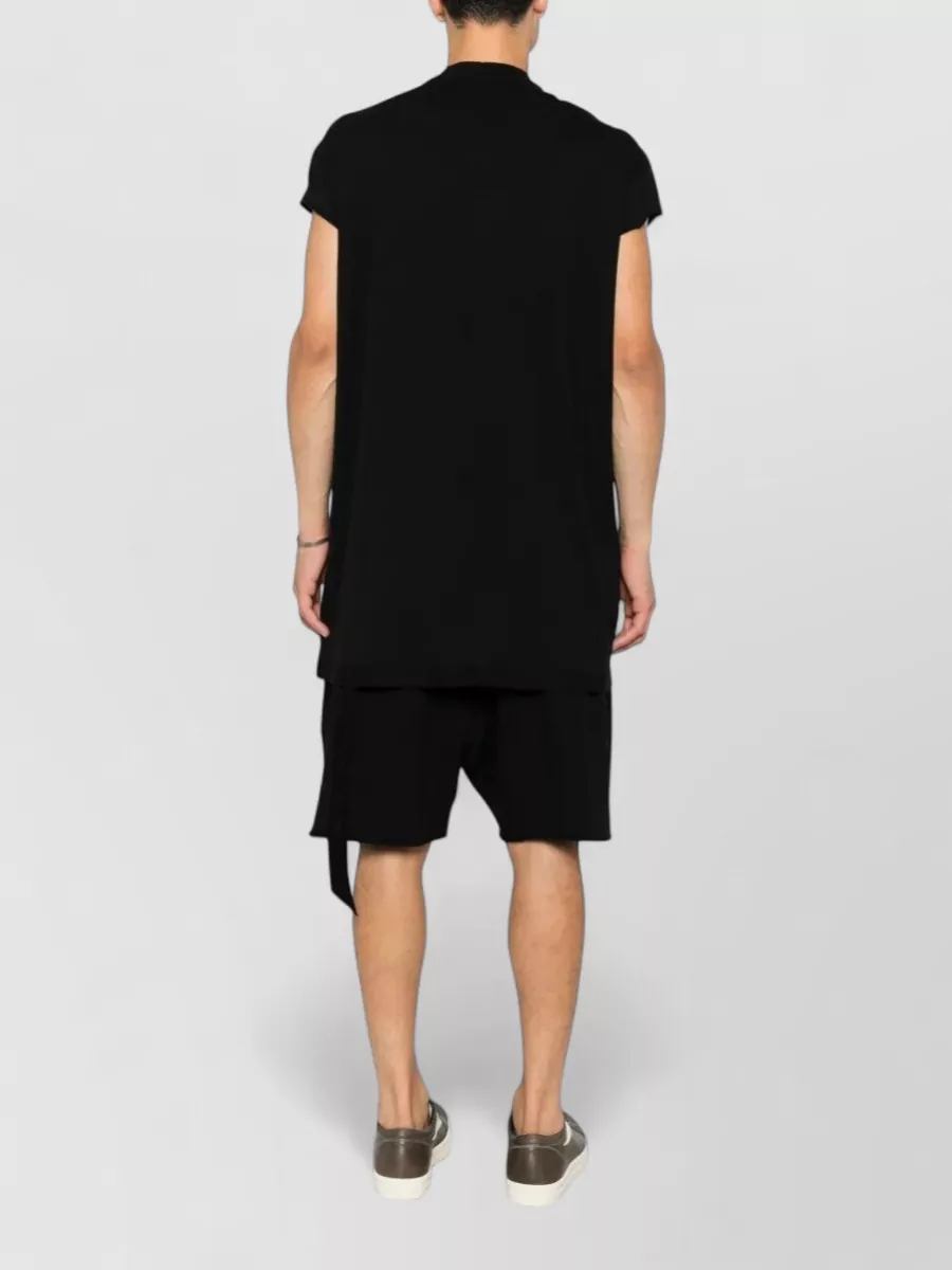 Rick Owens Drkshdw Cotton Ribbed Oversized Sleeveless Printed T-Shirt