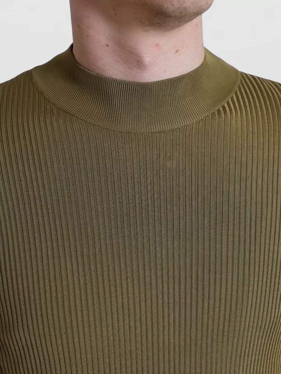 Dolce&Gabbana Viscose Ribbed Slim-Fit Crewneck Sweater