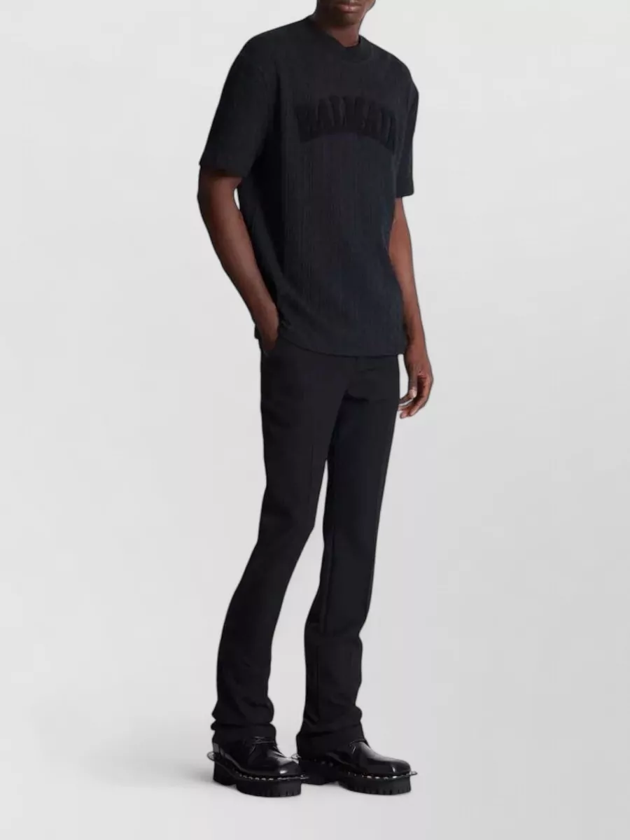 Balmain Monogram Terrycloth Regular-Fit T-Shirt
