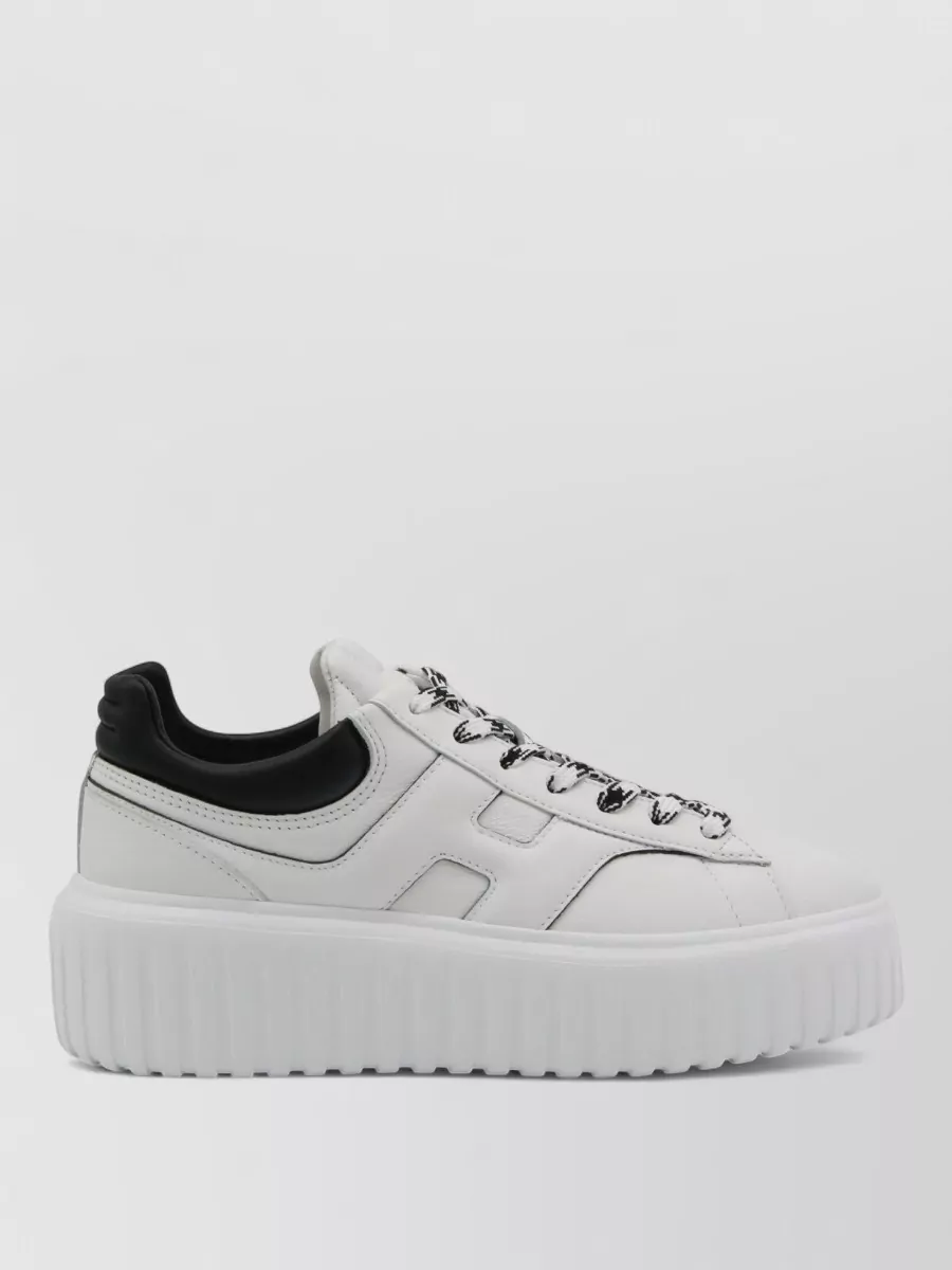Hogan Platform Sneakers Featuring Textured Outsole