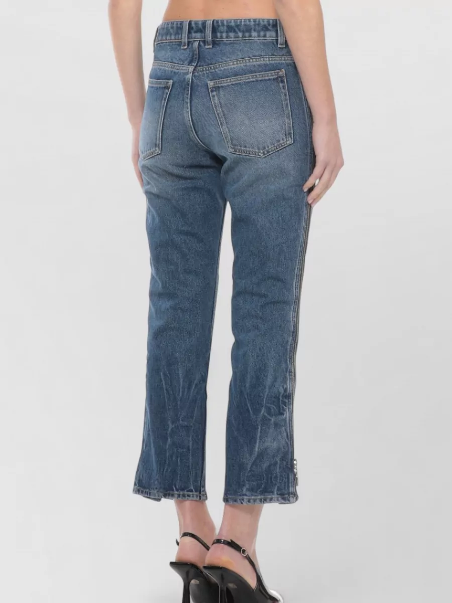 Paco Rabanne Cotton Cropped Straight-Leg Jeans