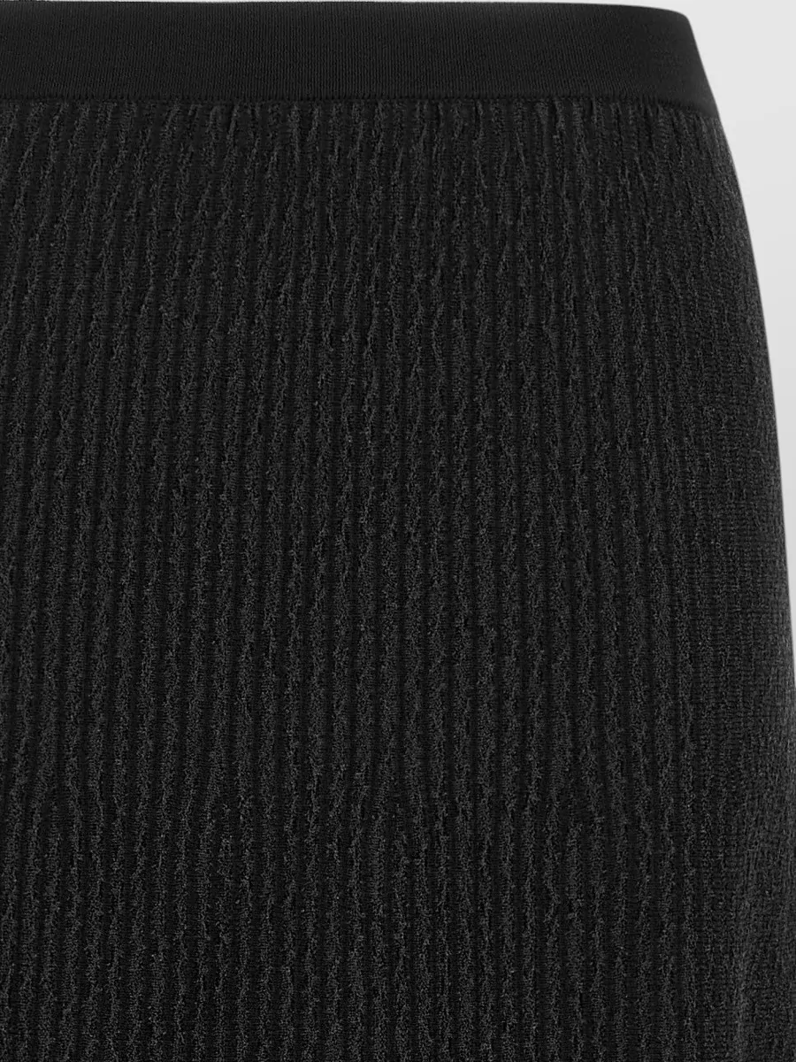 Elisabetta Franchi Ribbed Pleated Midi Skirt