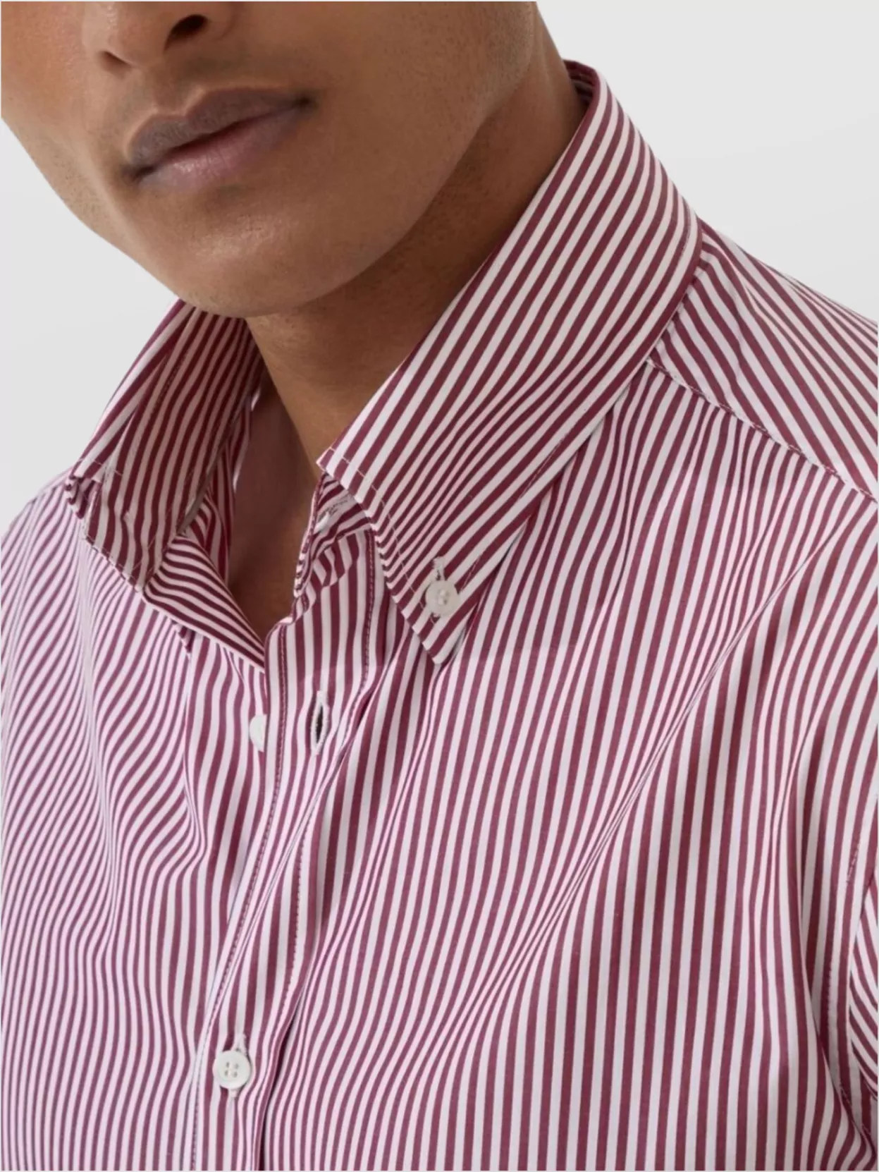 Brunello Cucinelli Striped Cotton Long Sleeve Shirt