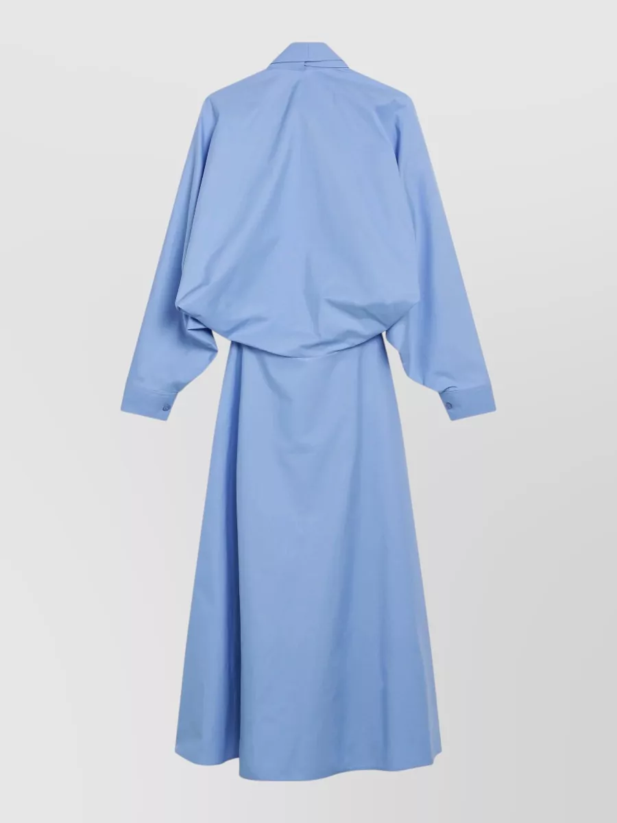 Balenciaga Cotton Poplin Shirt Midi Dress