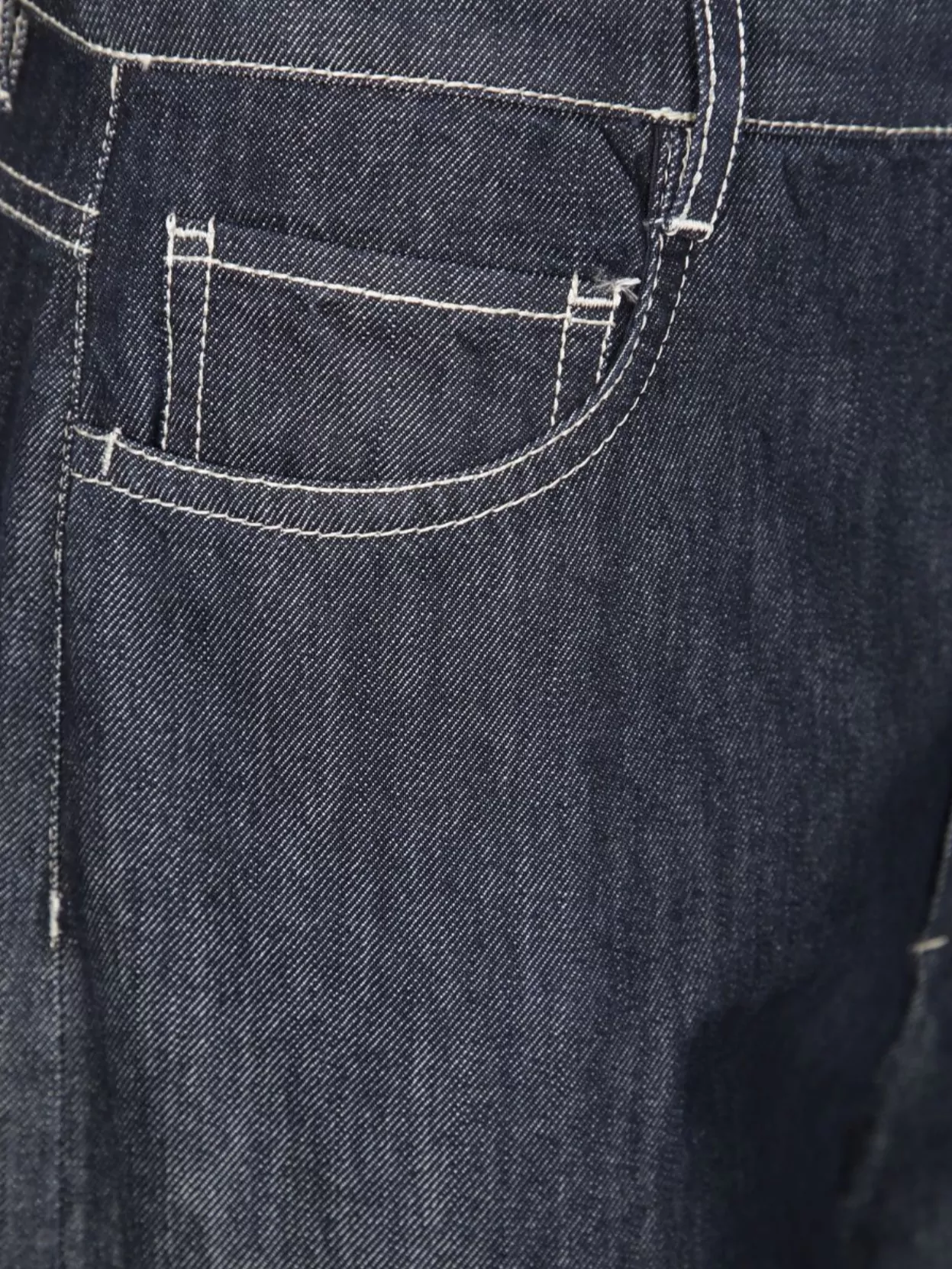 's Max Mara Dark Denim Trousers Belt Loops In Black