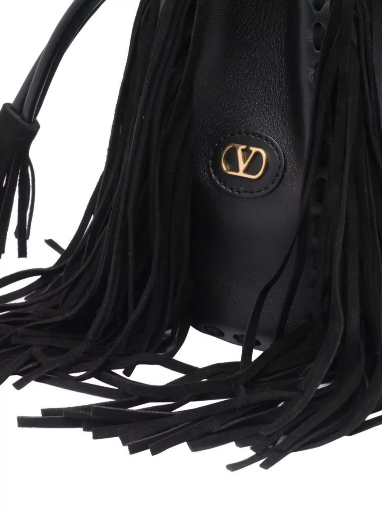 Valentino Fringed Bucket Bag Adjustable Strap