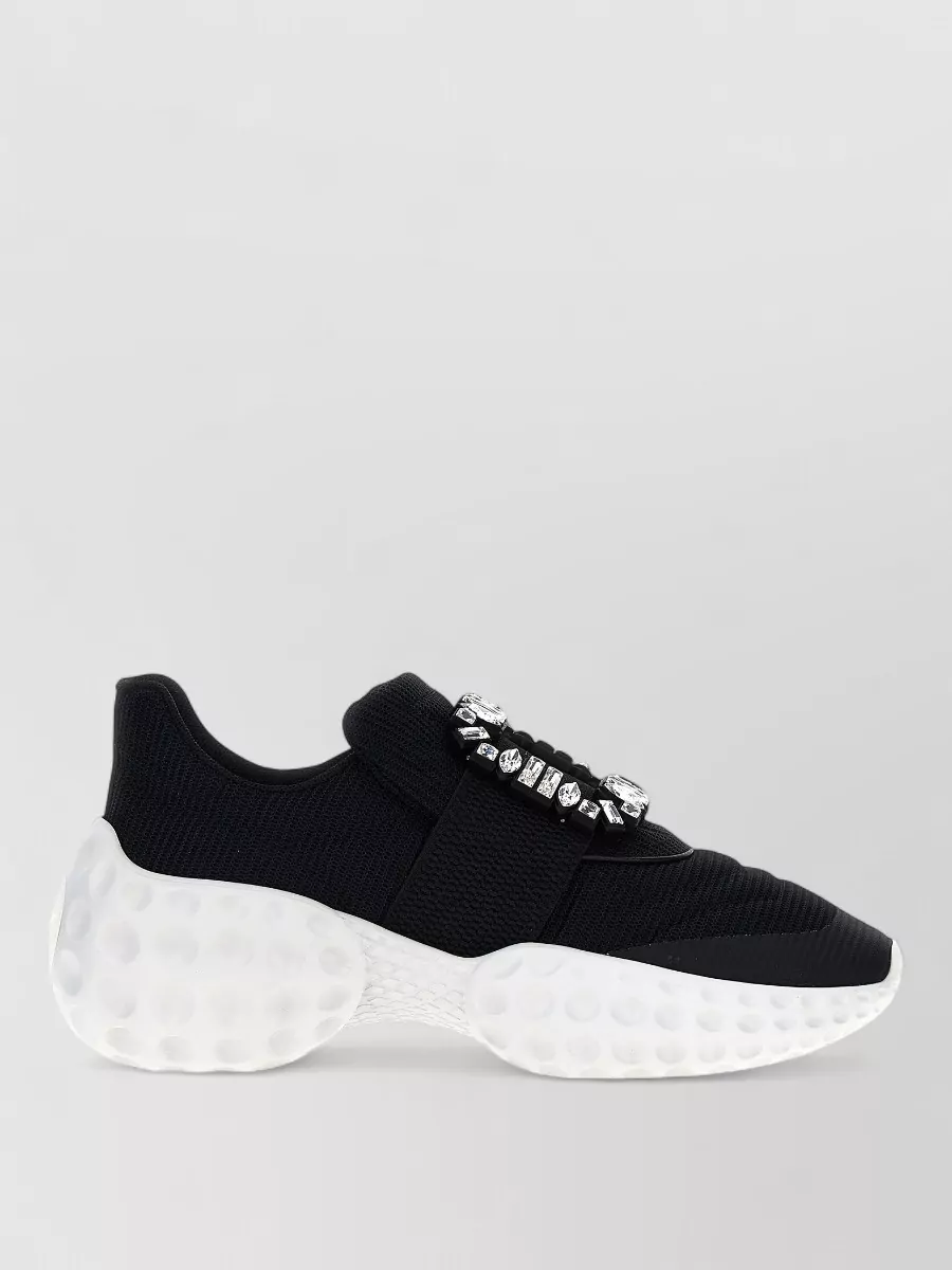 Roger Vivier Crystal-Embellished Slip-On Sneakers