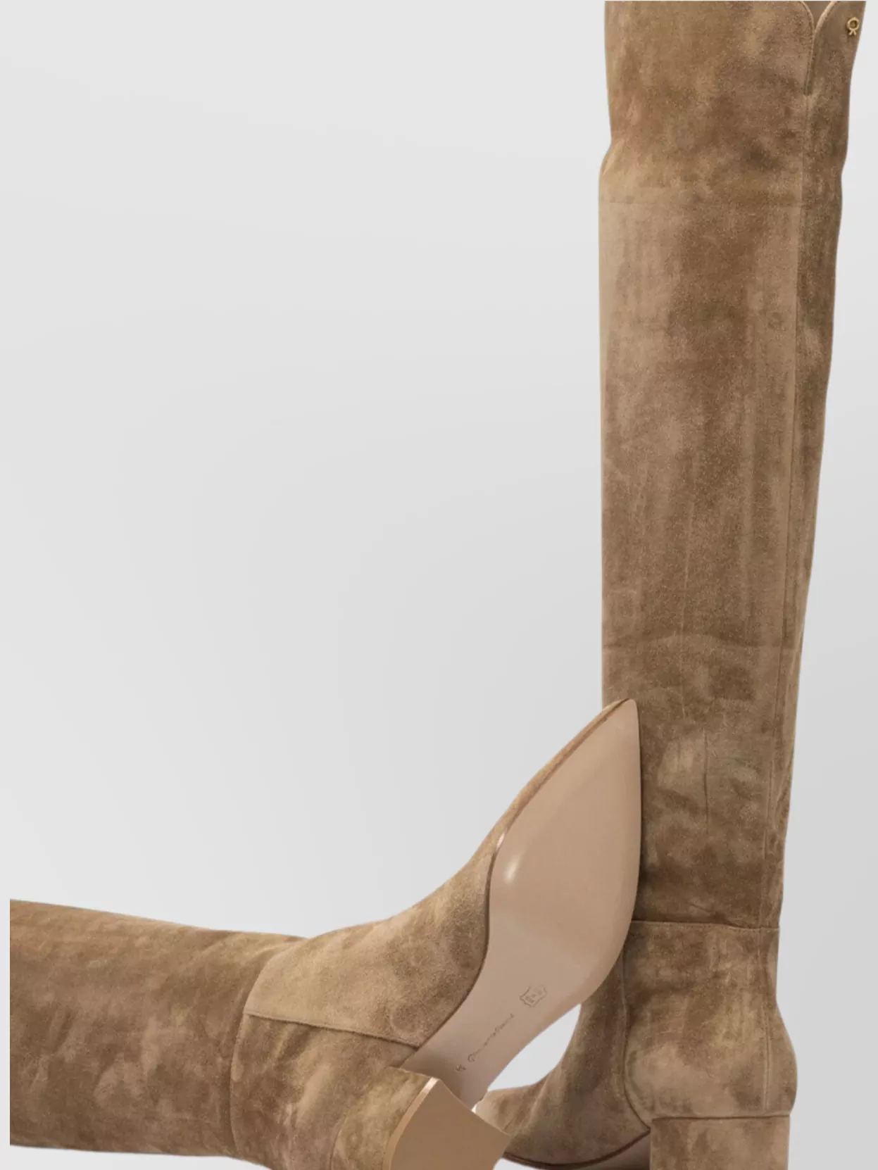 Gianvito Rossi Thigh-High Suede Block Heel Boots