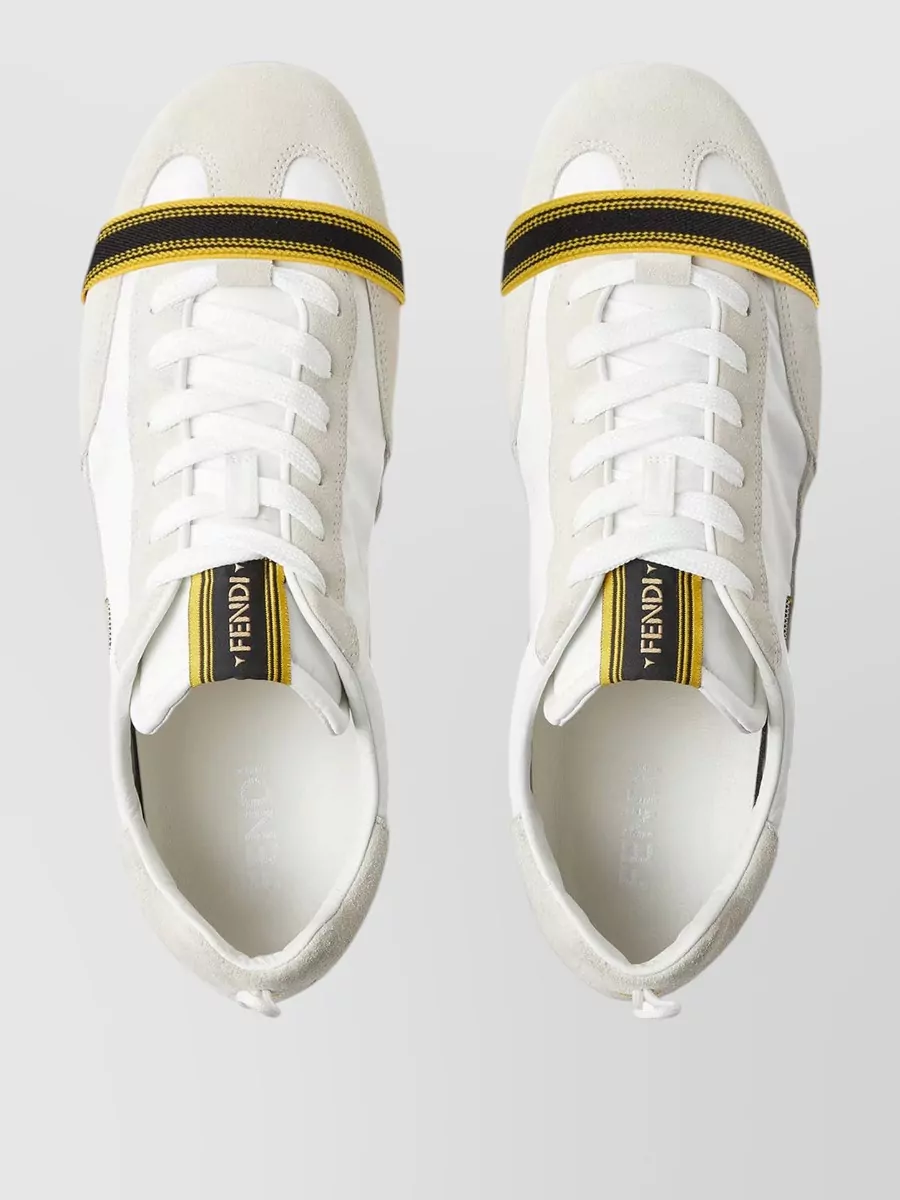 Fendi Leather Wrap Lace-Up Sneakers