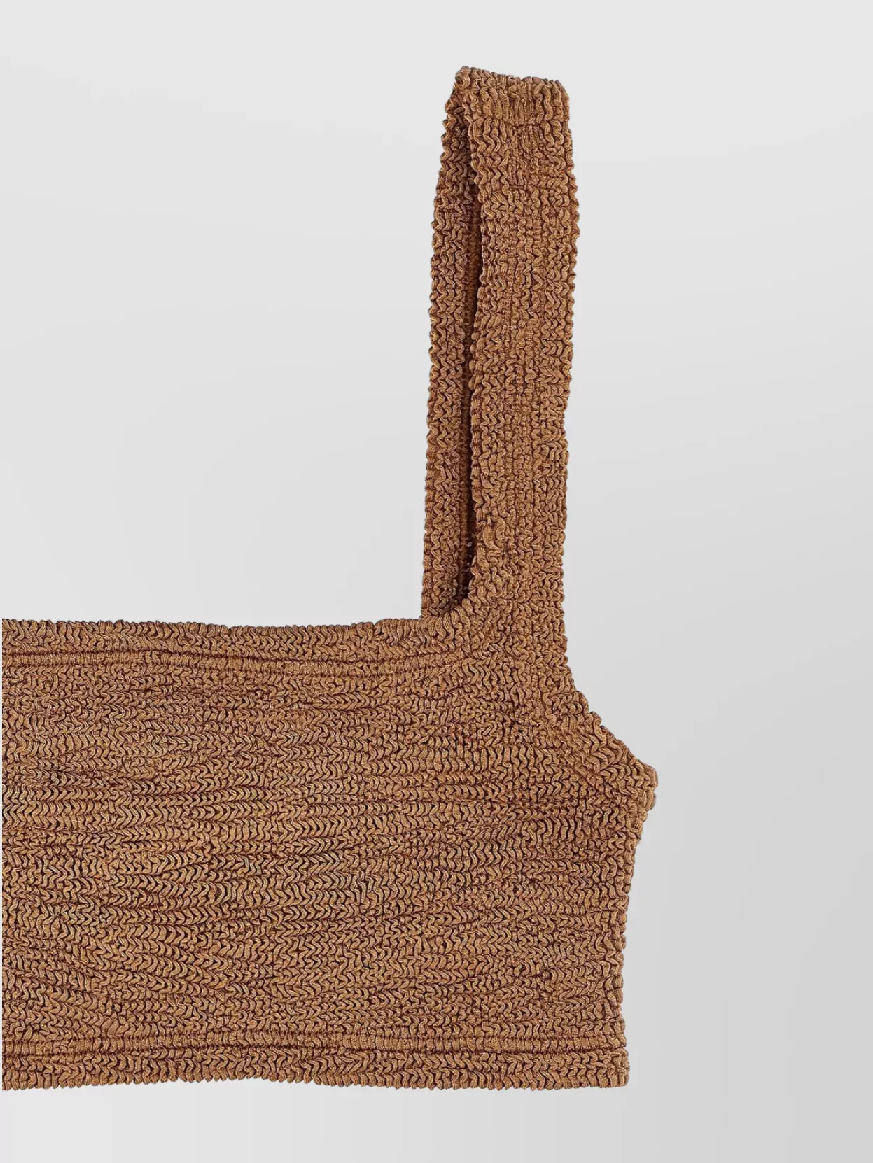 Hunza G 'Xandra' High-Waisted Bikini Square Neckline Textured Fabric