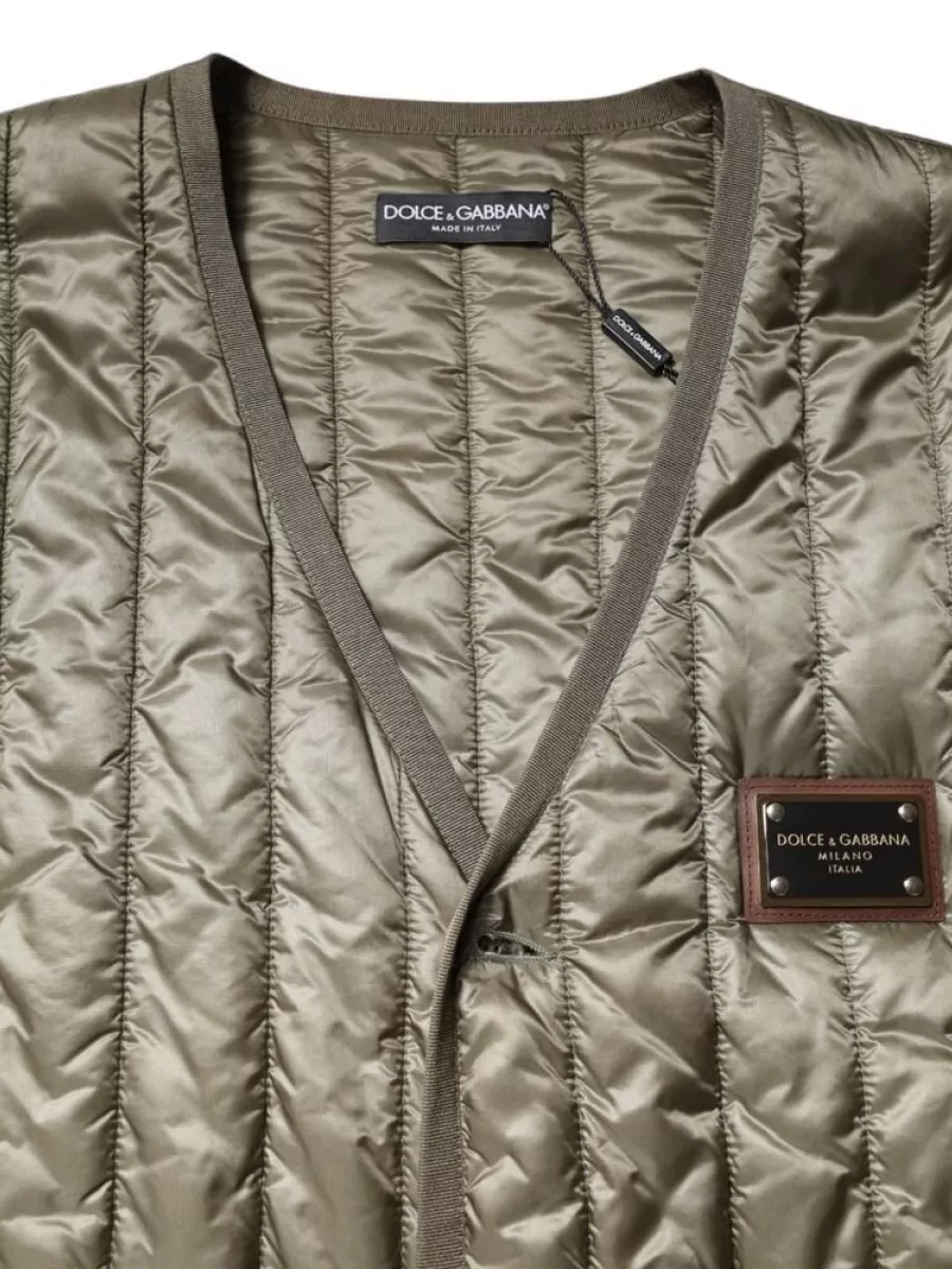 Dolce&Gabbana Quilted Sleeveless V-Neck Padded Vest
