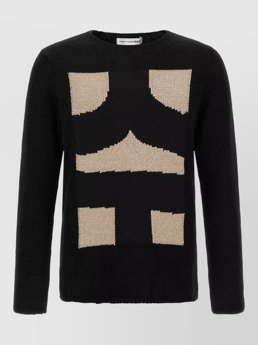 Comme des Garçons geometric intarsia crew neck sweater