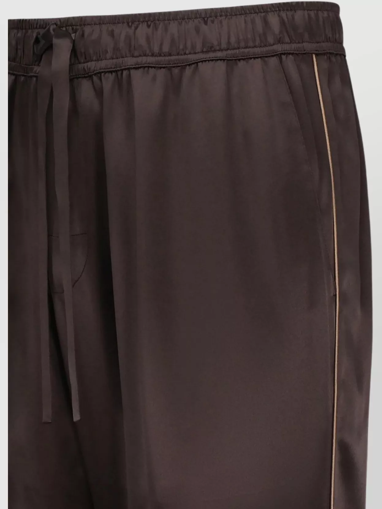 Dolce&Gabbana Silk Trousers With Side Stripe Detail