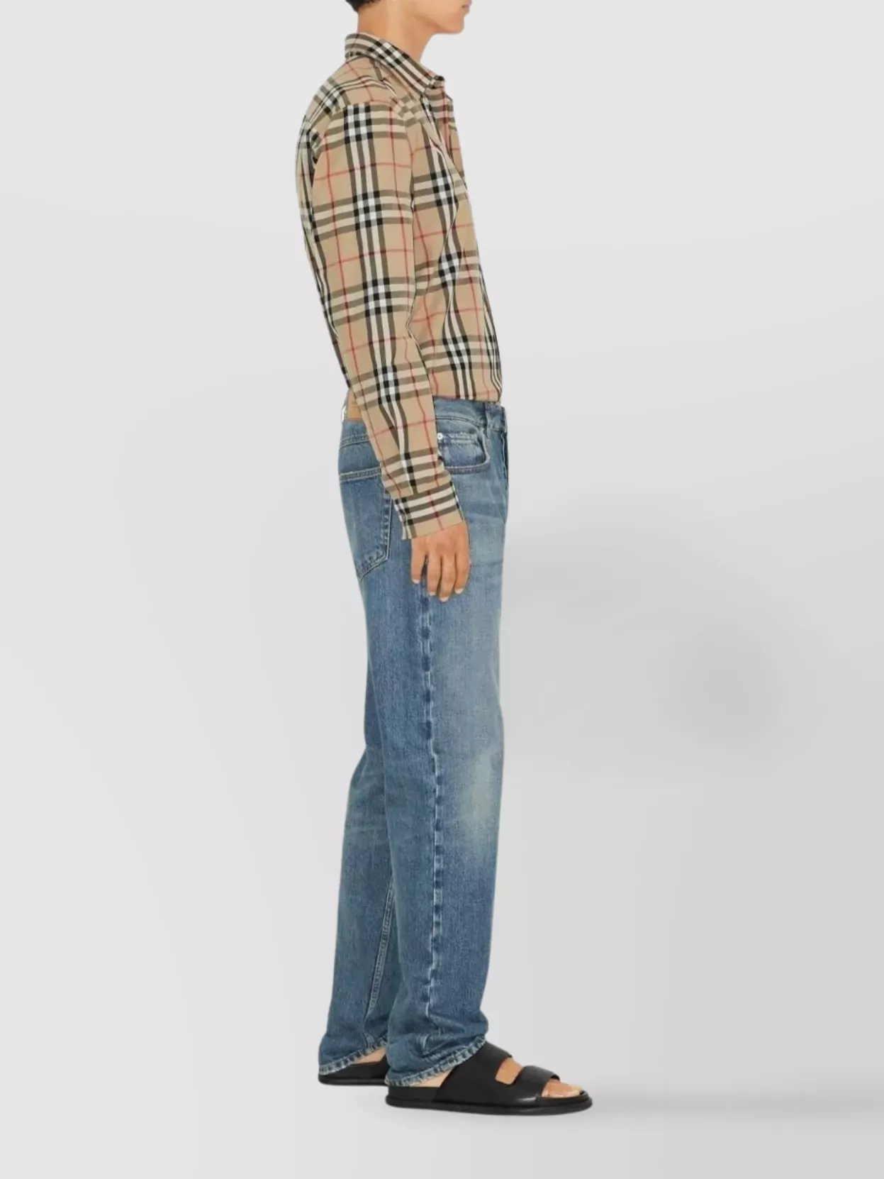 Burberry Regular Fit Cotton Shirt With Check Pattern