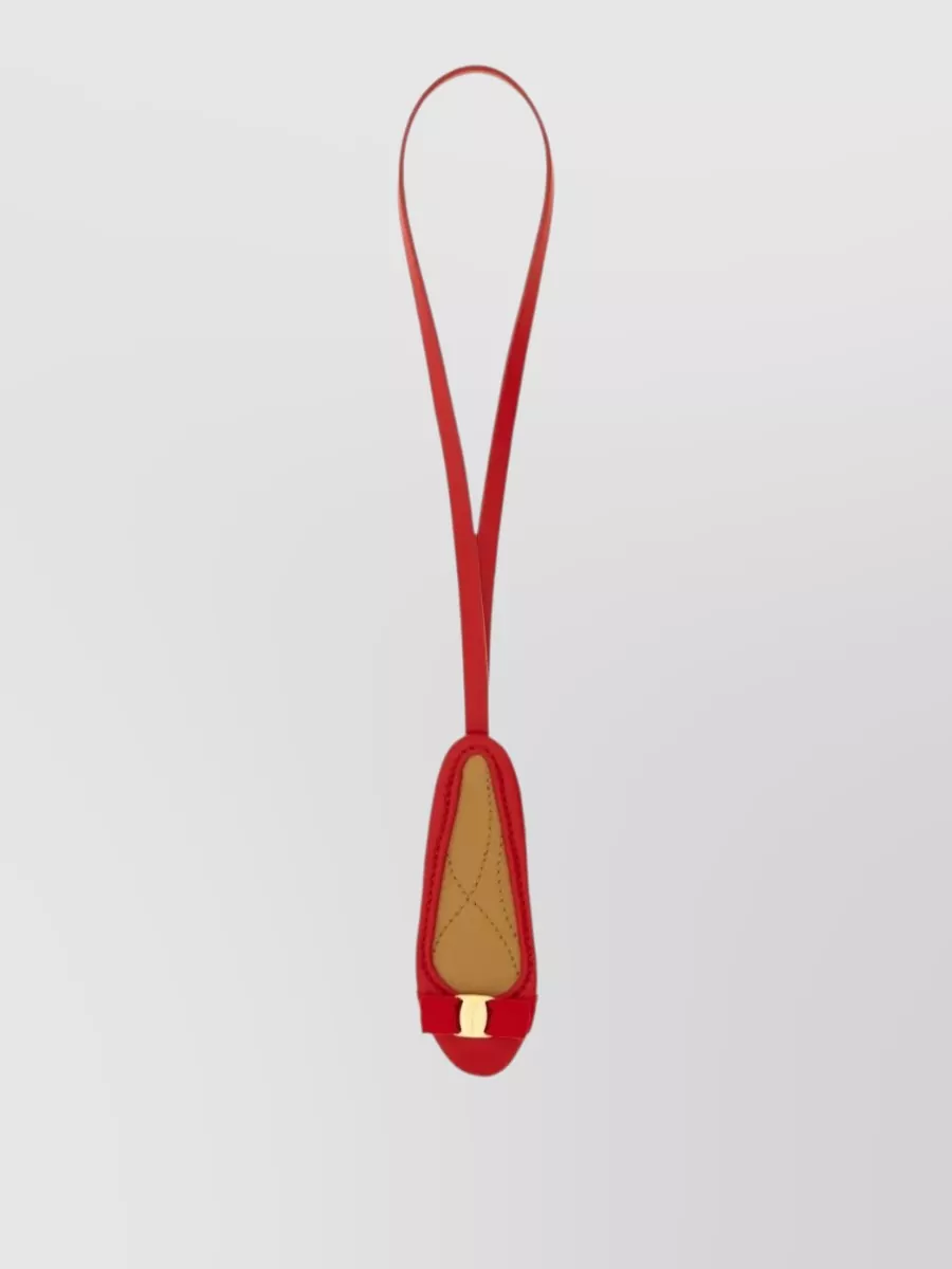 Ferragamo calf leather bag charm