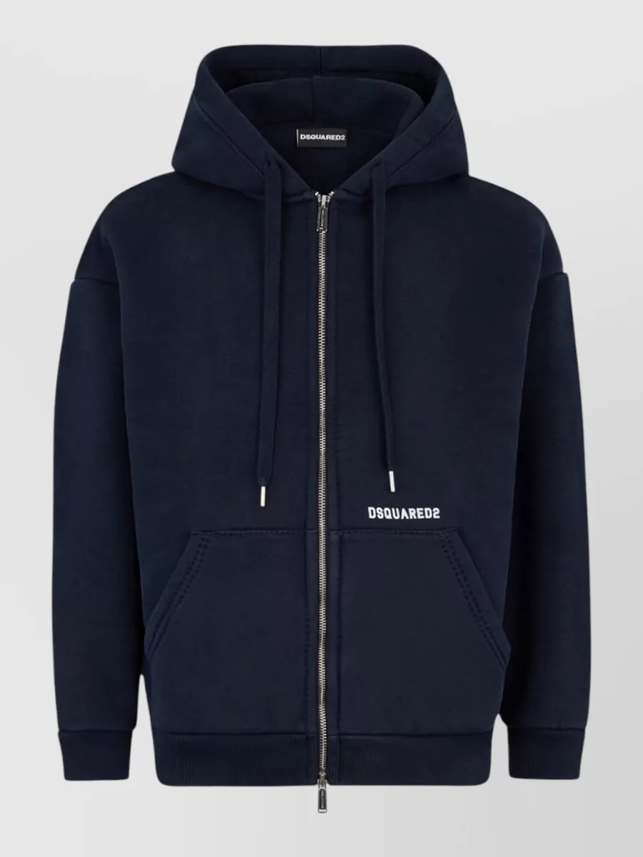 Dsquared2 cotton hooded zip jacket