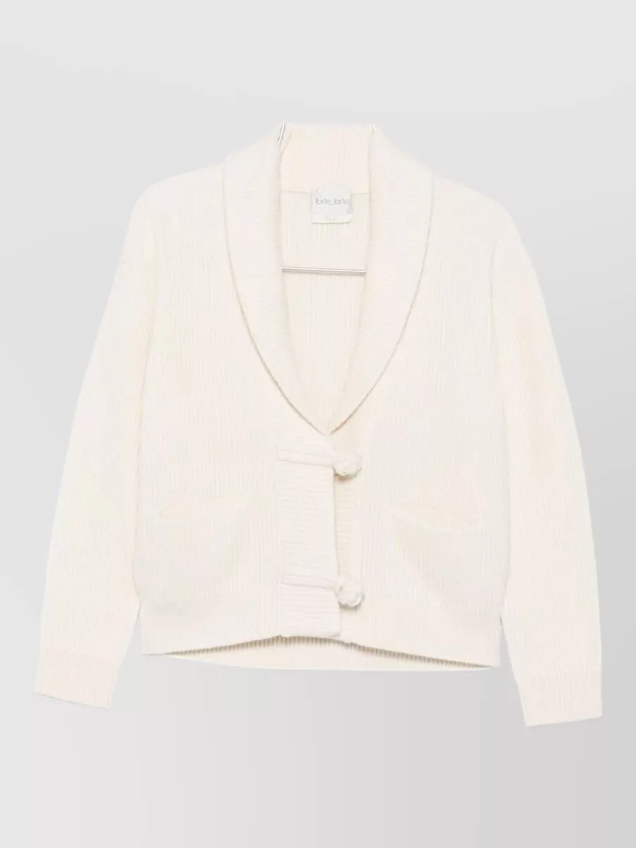 Forte Forte ribbed cashmere blend shawl collar cardigan