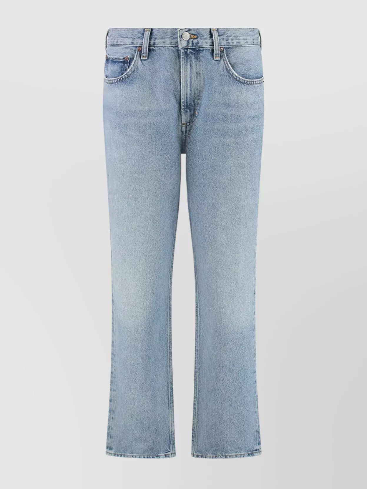 Agolde Faded Wash Straight Leg Jeans
