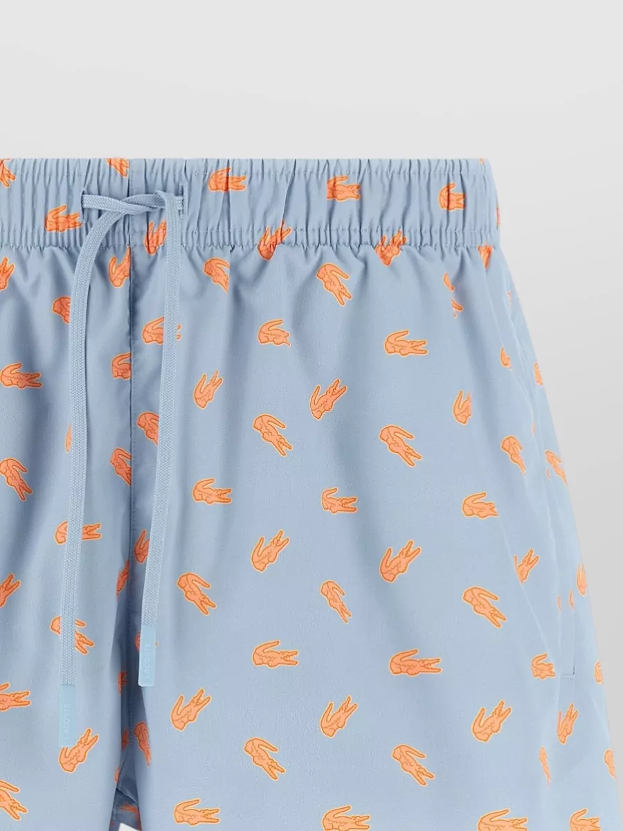 Lacoste Logo Print Swim Shorts