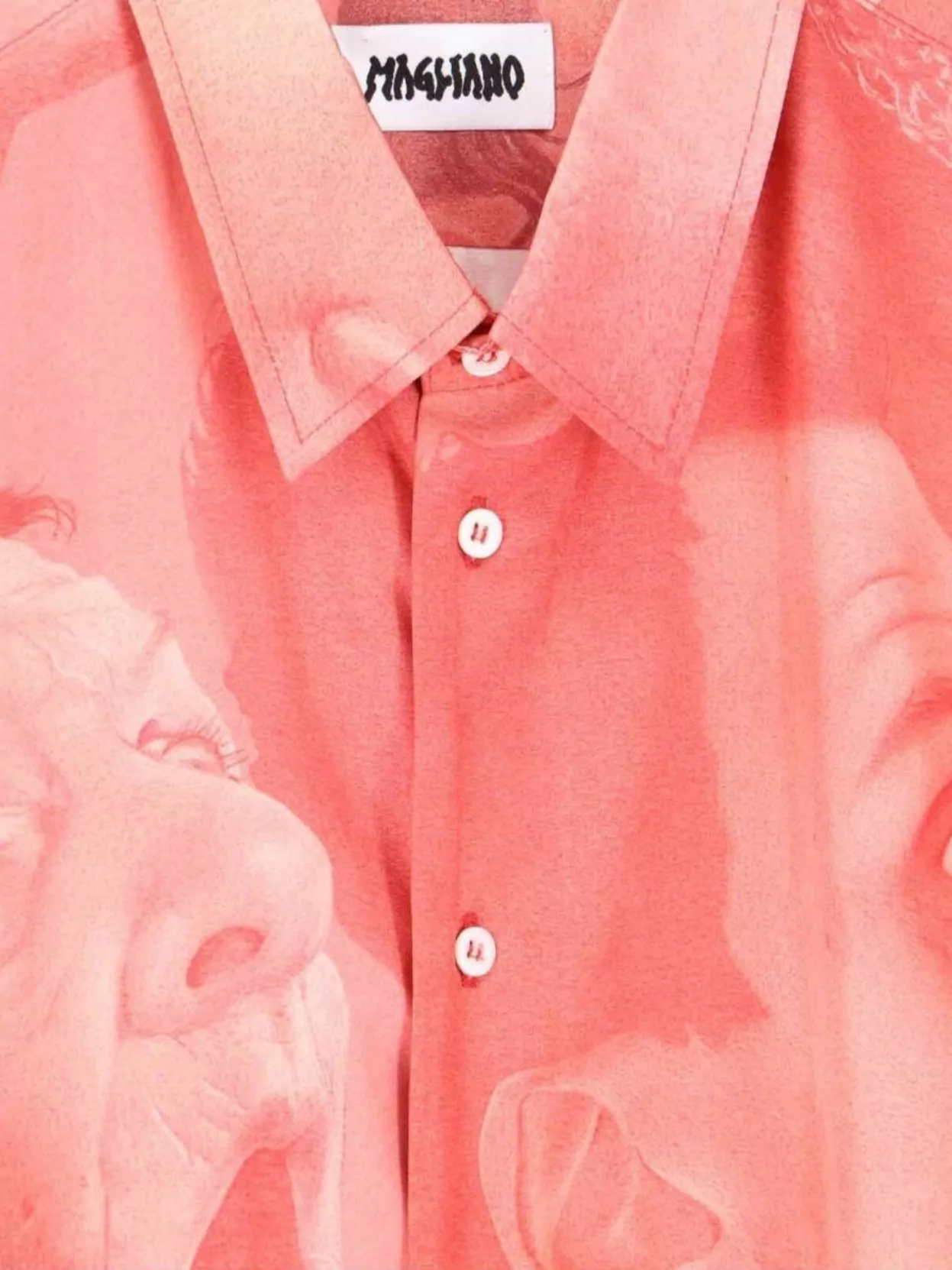 Magliano Graphic Print Long Sleeve Button-Down Shirt