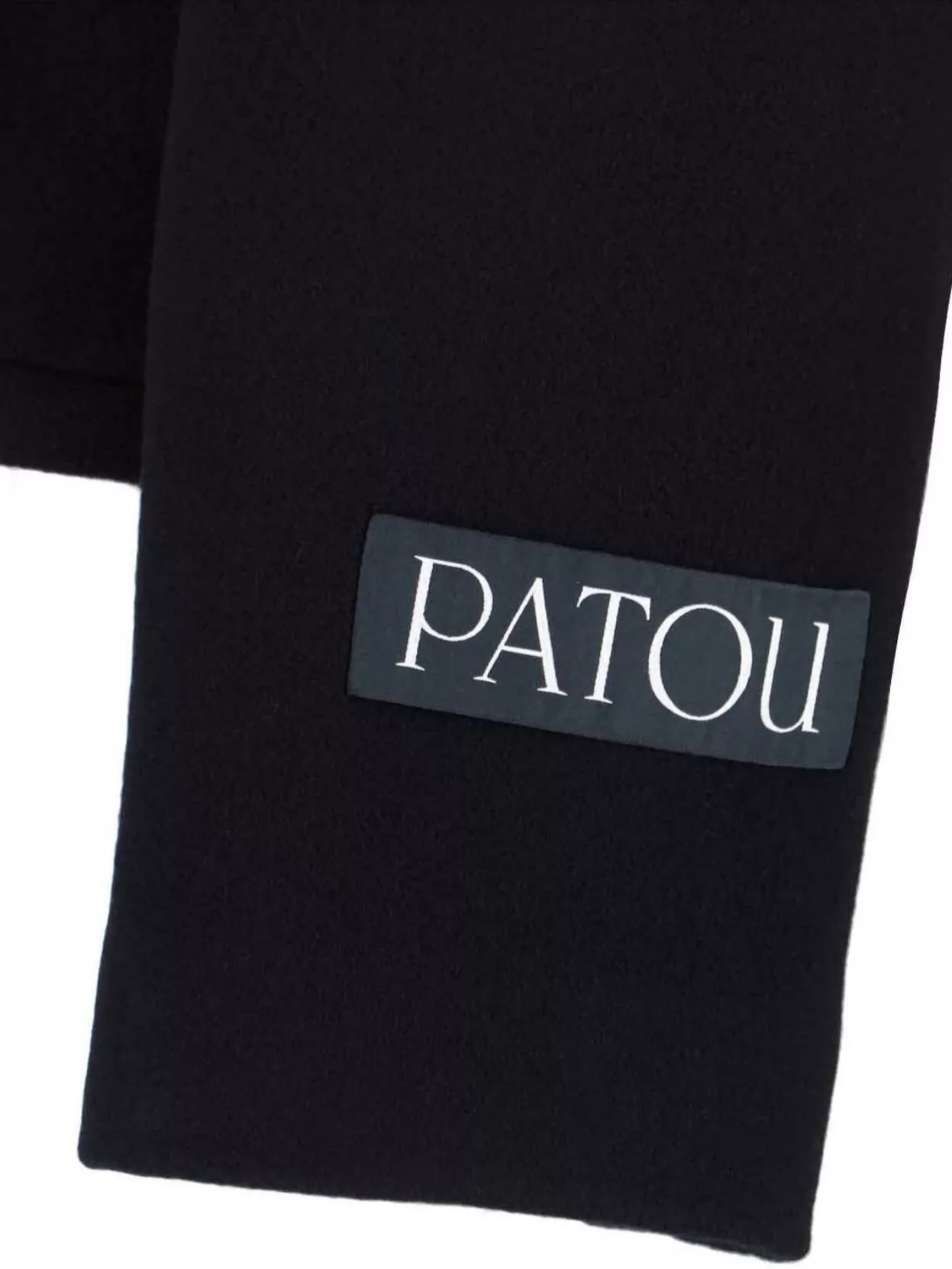 Patou Cropped Double Breasted Coat With Gold Buttons In Black