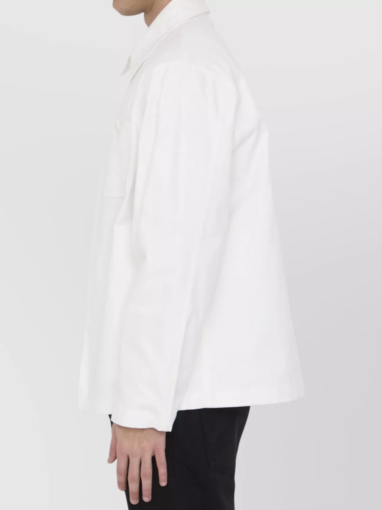 Valentino Garavani Collared Neck Jacket With Rubberized V Detail