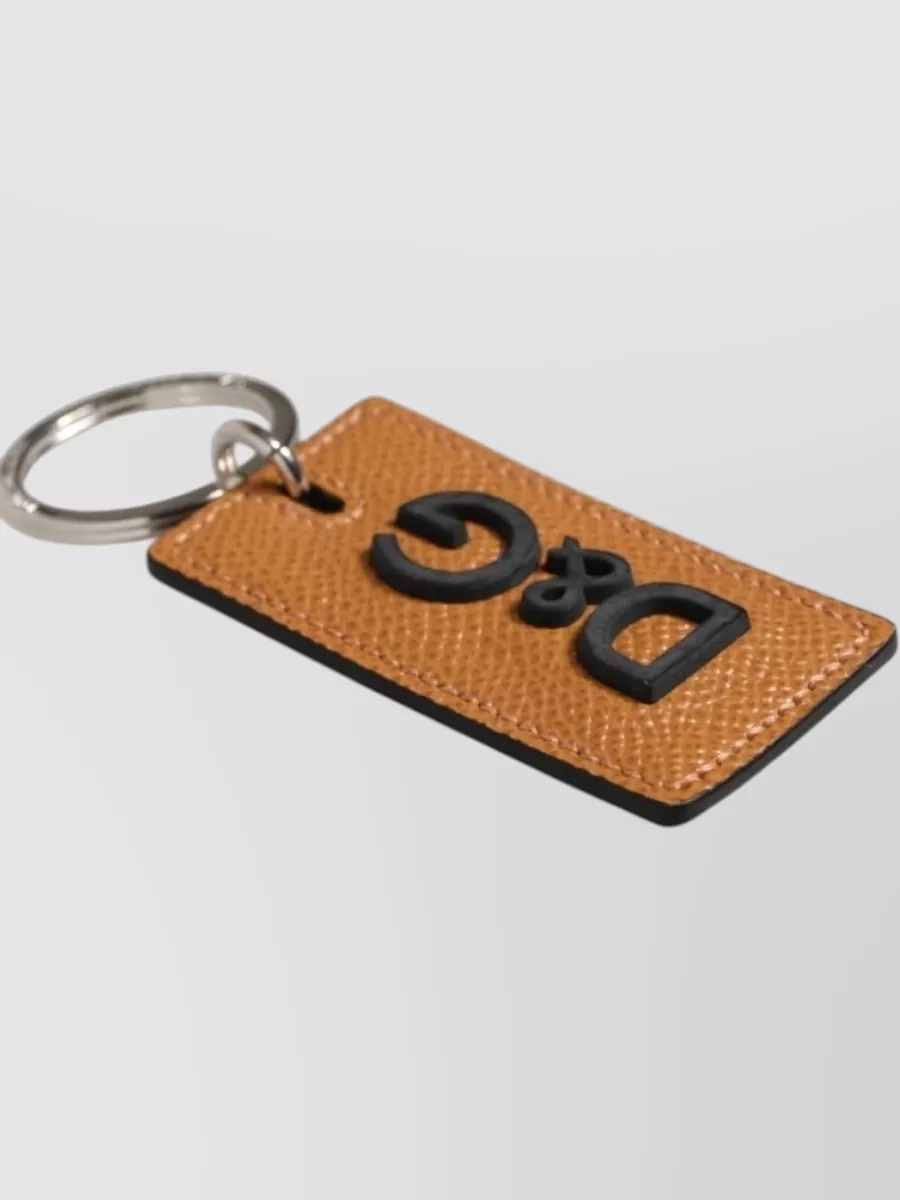 Dolce&Gabbana Leather Logo Keyring