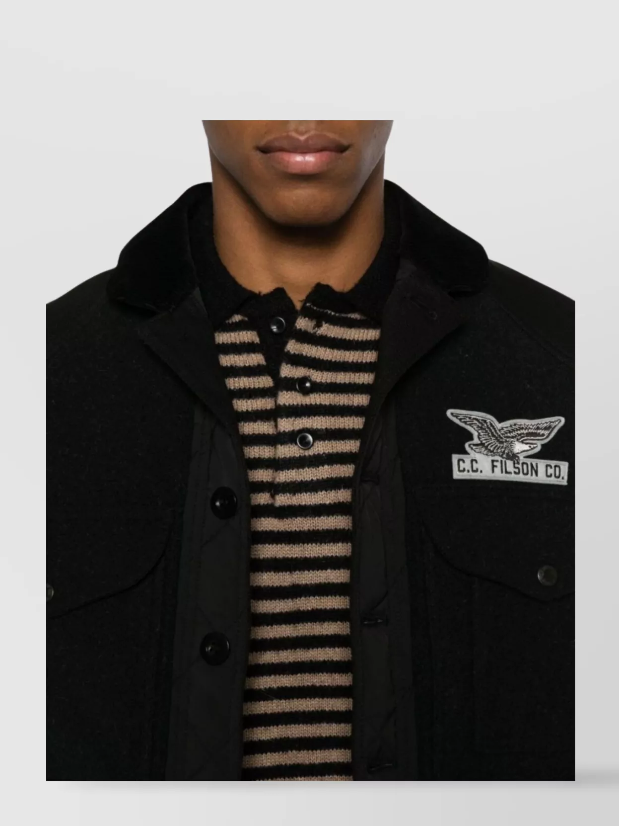 Junya Watanabe Tailored Jacket With Quilted Panels And Pockets