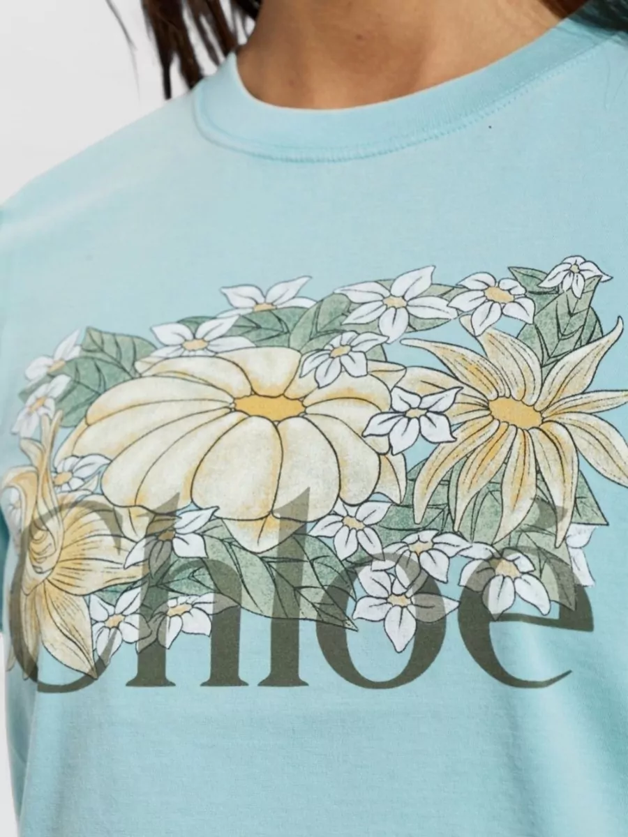 Chloé Cotton Logo-Print Short-Sleeve T-Shirt
