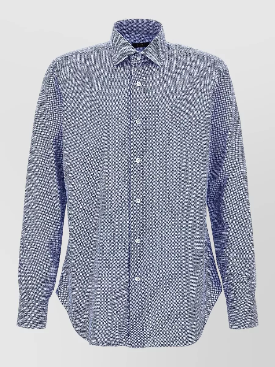 Barba patterned cotton shirt