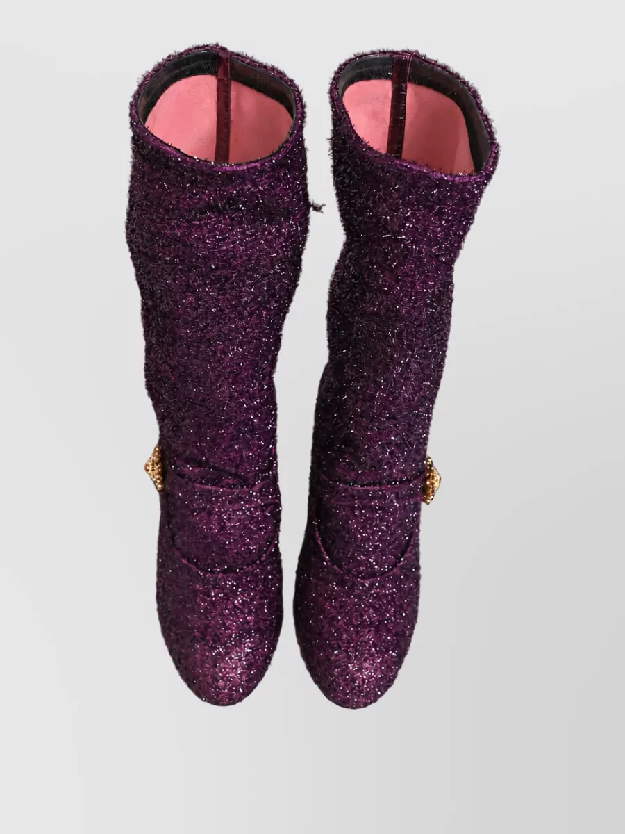 Dolce&Gabbana Crystal-Embellished High Boots