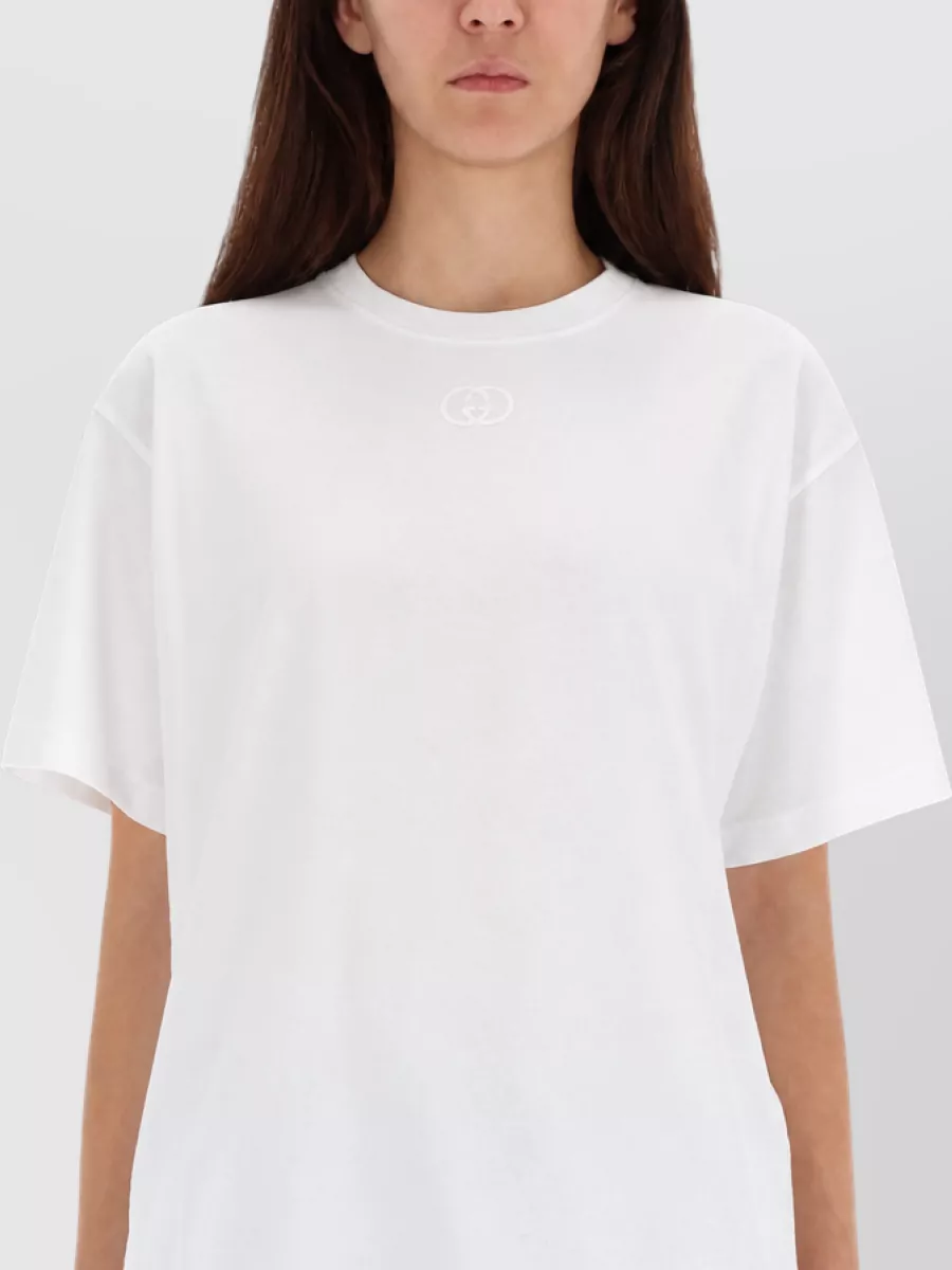 Gucci Cotton Logo Embroidered T-Shirt