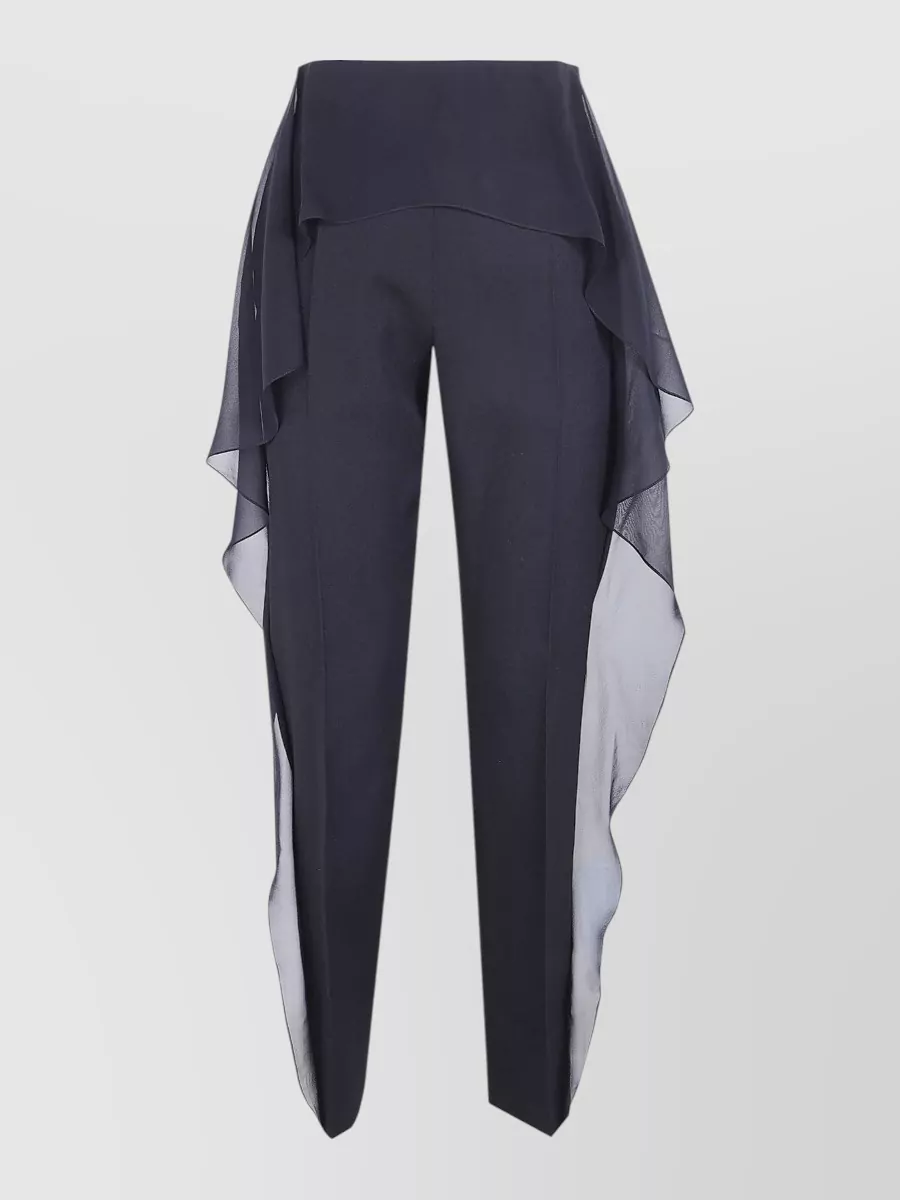 Lanvin ruffled straight trousers