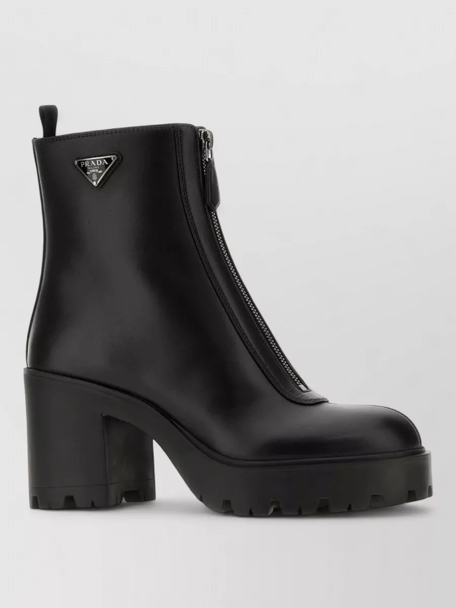 Prada leather ankle boots