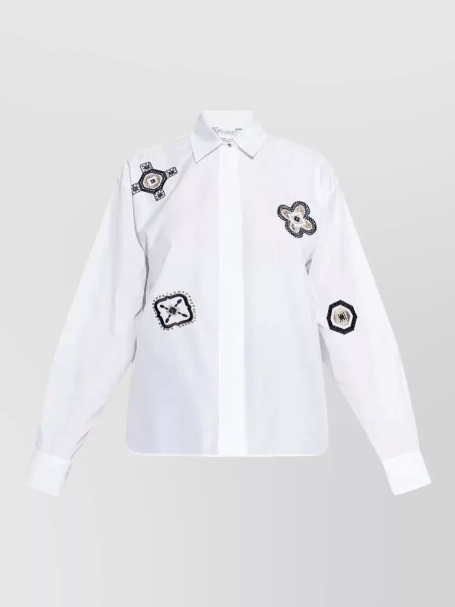 Max Mara Appliqué long-sleeve shirt