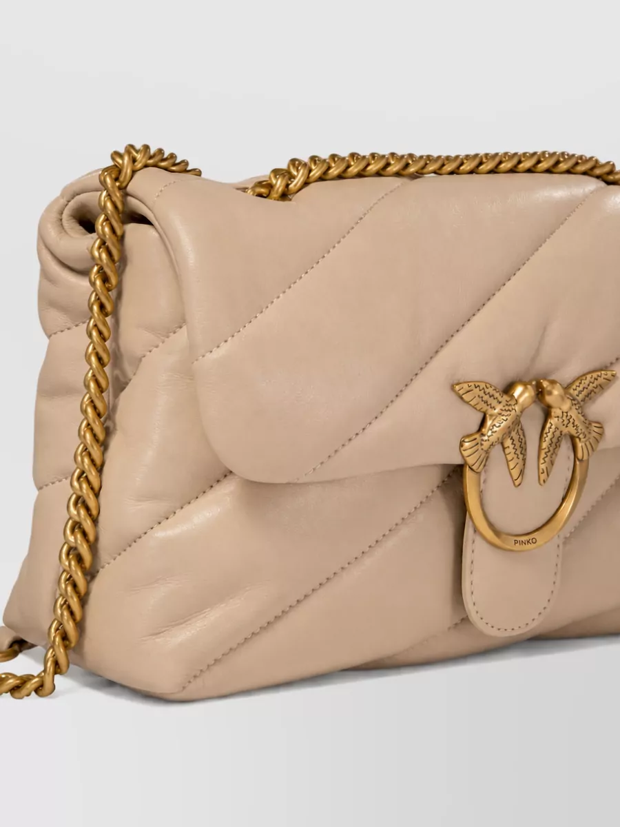 Pinko Love Bag Puff Leather Clutch Bag