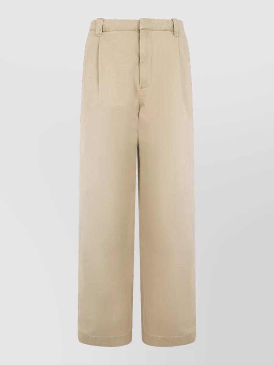 Our Legacy high-rise pleated straight-leg chino shorts