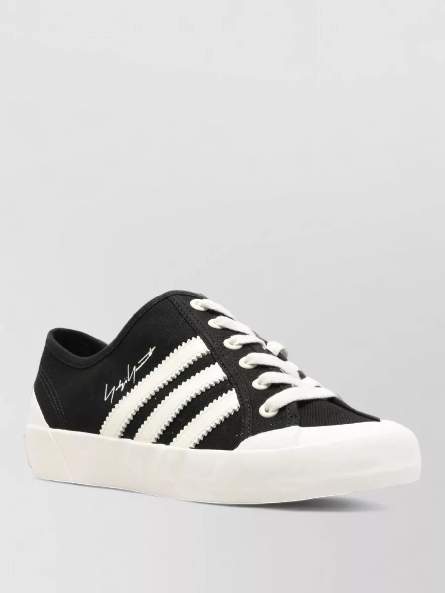 Y-3 leather low-top lace-up sneakers