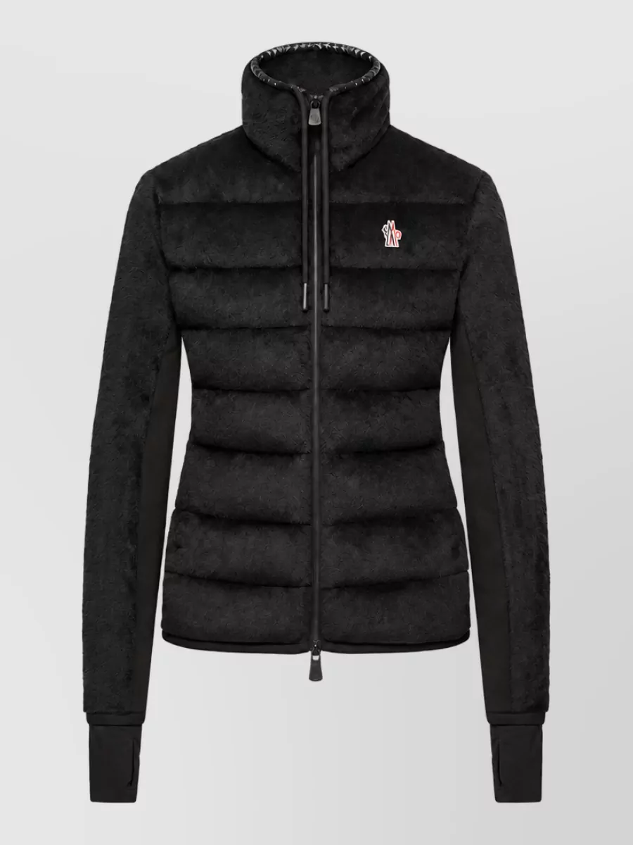 Moncler padded high neck zip hoodie