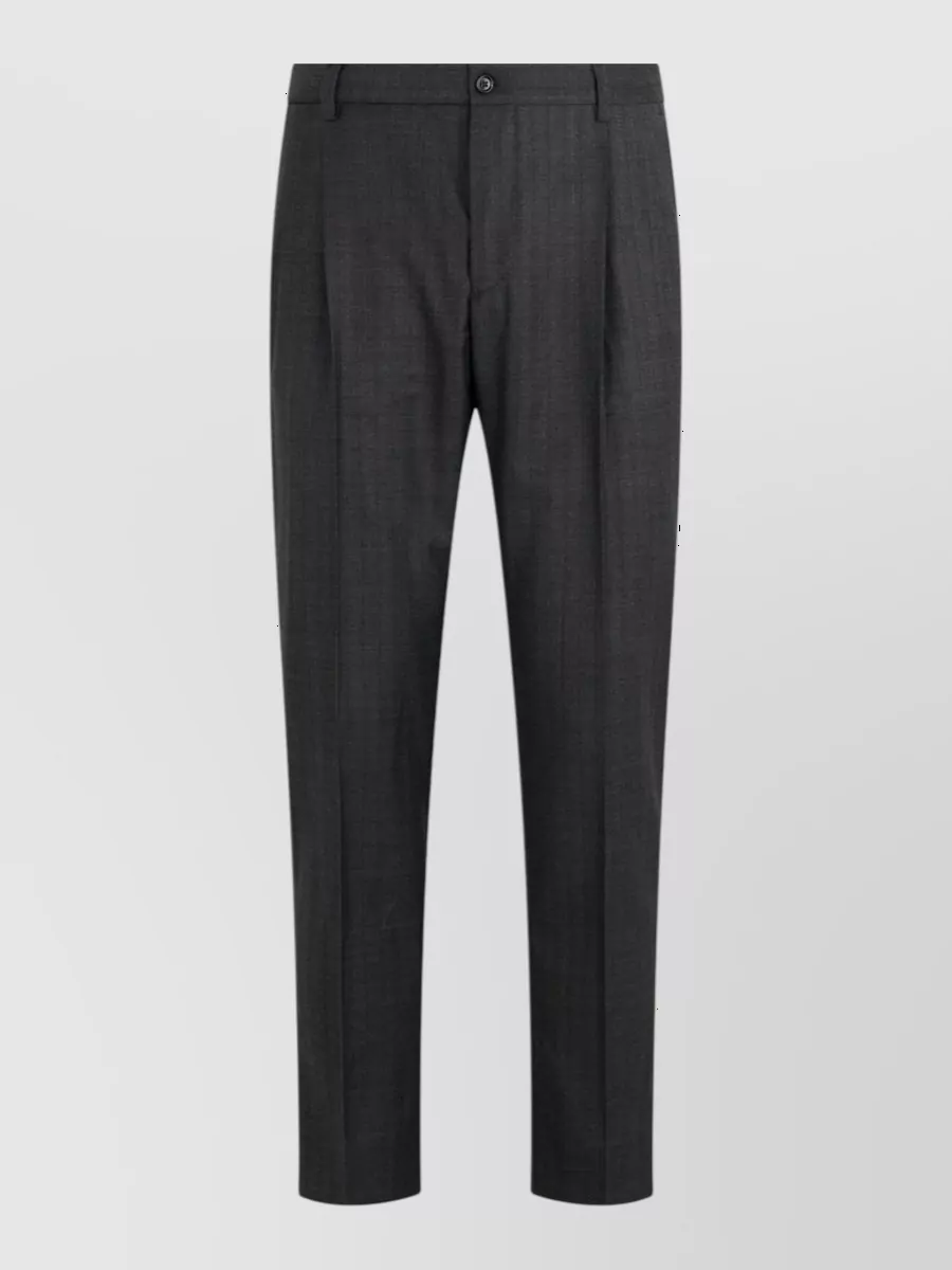 Dolce&Gabbana virgin wool regular-fit pleated tapered trousers